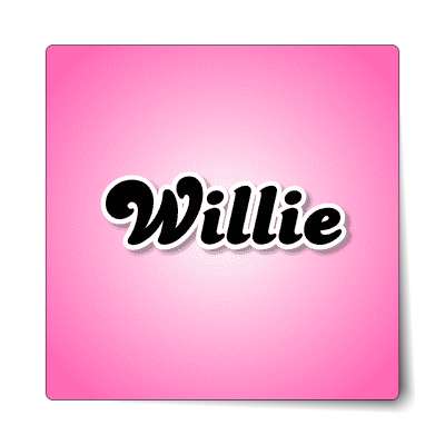 willie female name pink sticker