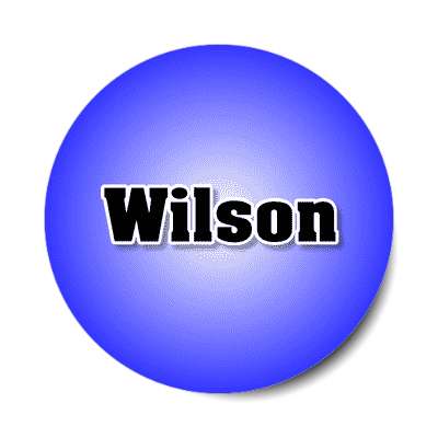 wilson male name blue sticker