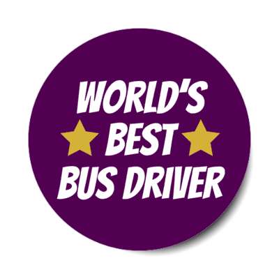 worlds best bus driver sticker