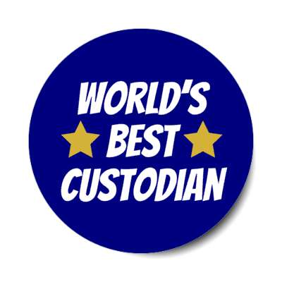 worlds best custodian sticker