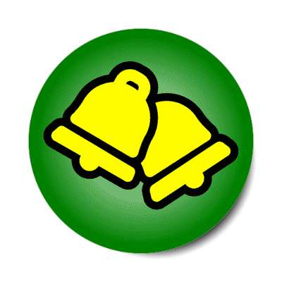 xmas bells christmas green sticker