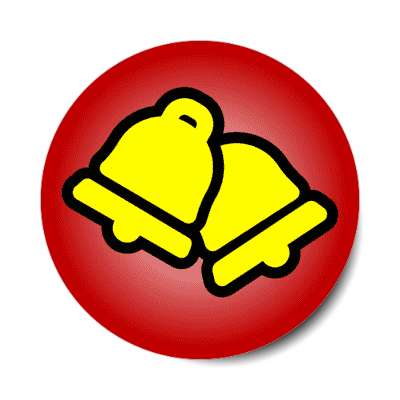 xmas bells christmas red sticker