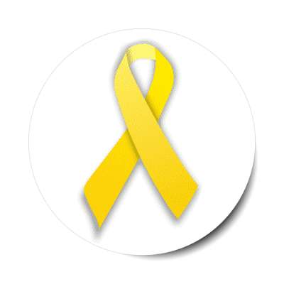 yellow awareness ribbon sticker