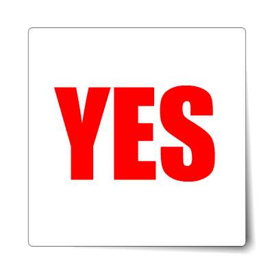 yes sticker