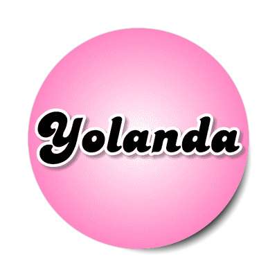 yolanda female name pink sticker