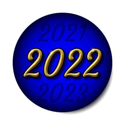 2022 countdown blue stickers, magnet