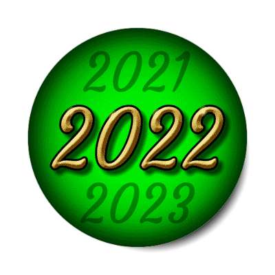 2022 countdown green stickers, magnet