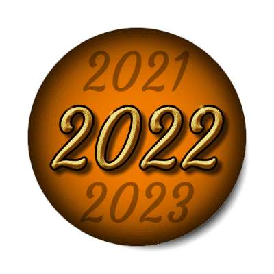 2022 countdown orange stickers, magnet