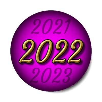 2022 countdown purple stickers, magnet