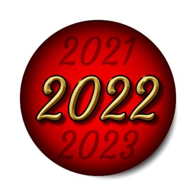 2022 countdown red stickers, magnet
