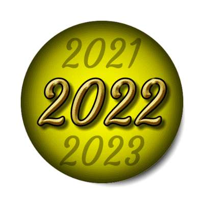 2022 countdown yellow stickers, magnet