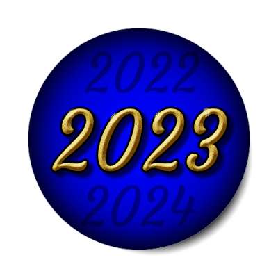 2023 countdown blue stickers, magnet