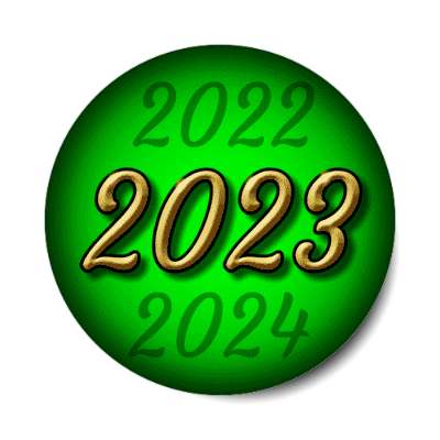 2023 countdown green stickers, magnet