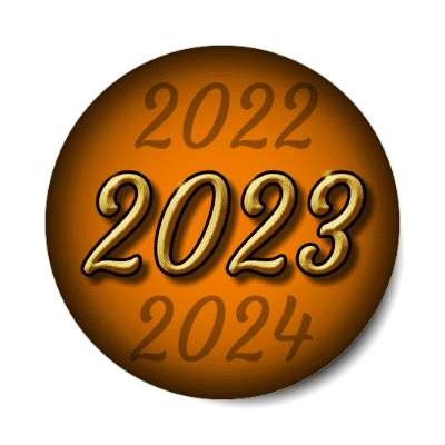 2023 countdown orange stickers, magnet