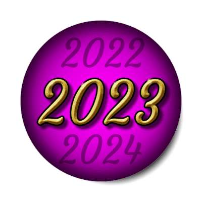 2023 countdown purple stickers, magnet