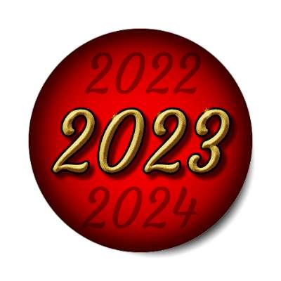 2023 countdown red stickers, magnet