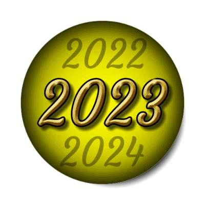 2023 countdown yellow stickers, magnet