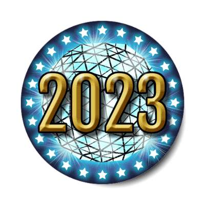 2023 times square new york city ball drop blue stickers, magnet