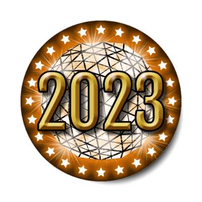 2023 times square new york city ball drop orange stickers, magnet
