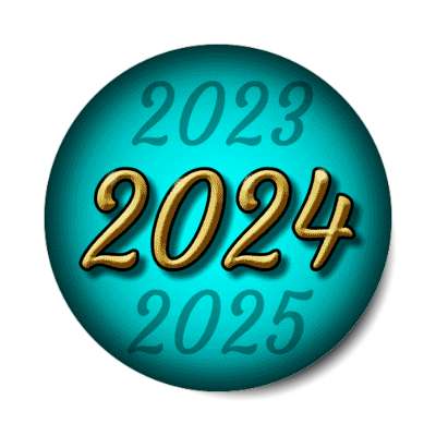 2024 countdown aqua stickers, magnet