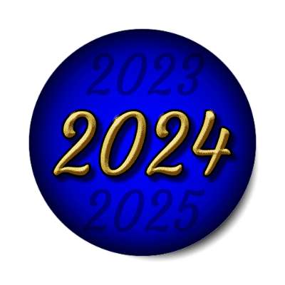 2024 countdown blue stickers, magnet
