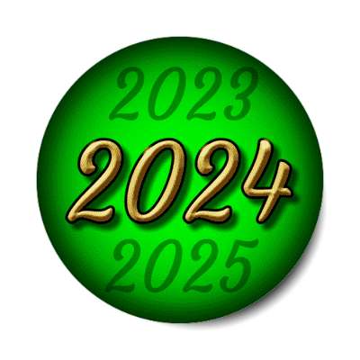 2024 countdown green stickers, magnet