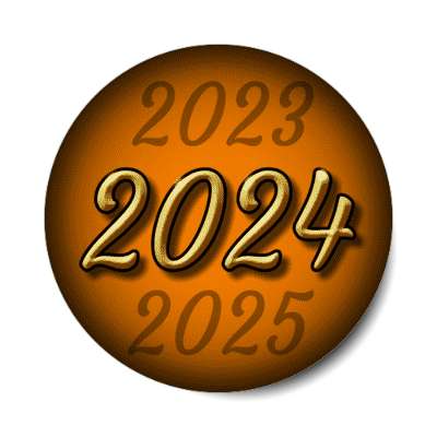2024 countdown orange stickers, magnet