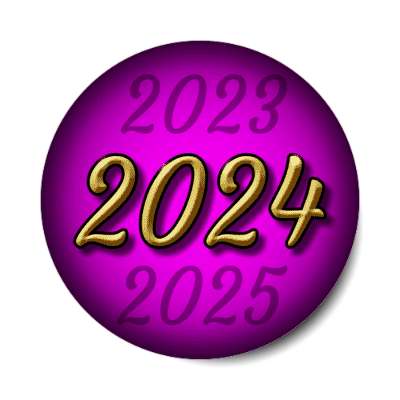 2024 countdown purple stickers, magnet