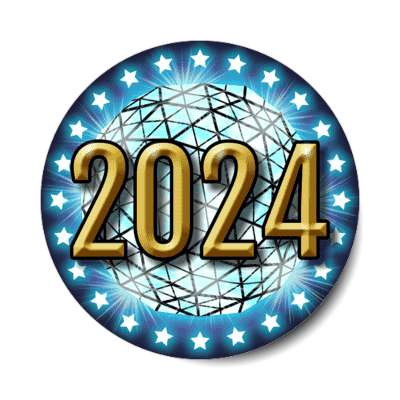 2024 times square new york city ball drop blue stickers, magnet