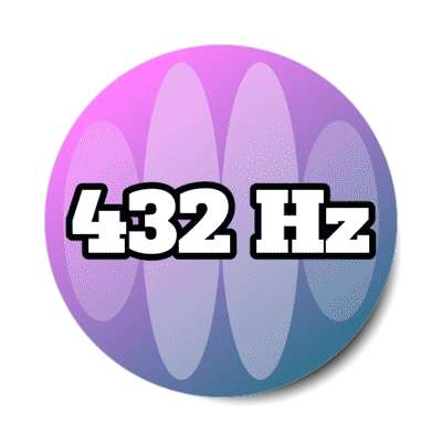 432 hz musical tuning stickers, magnet