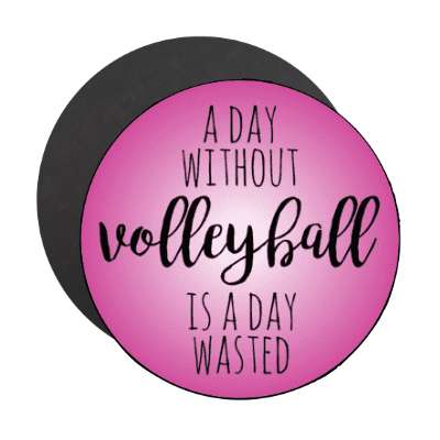 a day without volleyball is a day wasted stickers, magnet