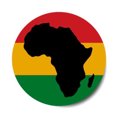 africa silhouette flag colors stickers, magnet