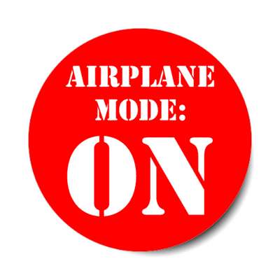 airplane mode on stickers, magnet