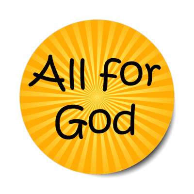 all for god light rays stickers, magnet