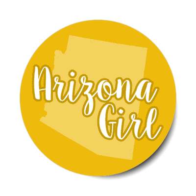 arizona girl us state shape stickers, magnet