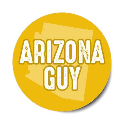 arizona guy us state shape stickers, magnet