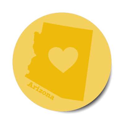 arizona state heart silhouette stickers, magnet