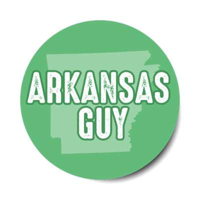 arkansas guy us state shape stickers, magnet