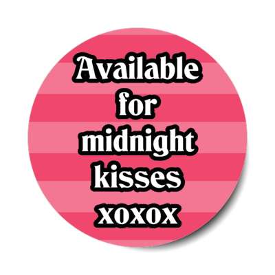 available for midnight kisses xoxox stickers, magnet