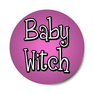 baby witch magical stickers, magnet