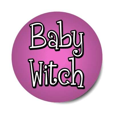 baby witch magical stickers, magnet