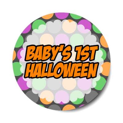babys first halloween colorful candy stickers, magnet