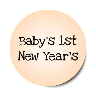 babys first new years stickers, magnet