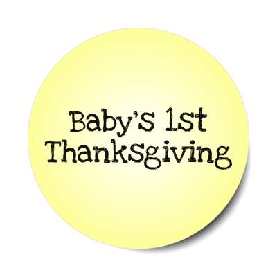 babys first thanksgiving stickers, magnet