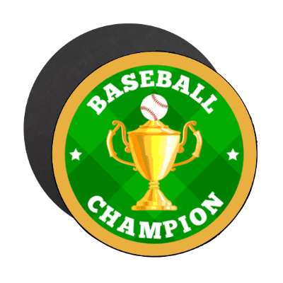 baseball champion trophy stickers, magnet