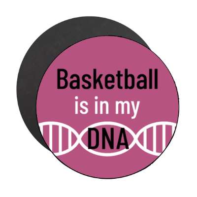 basketball is in my dna stickers, magnet