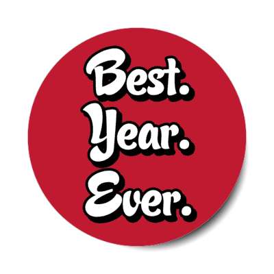 best year ever red stickers, magnet