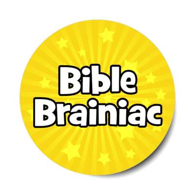 bible brainiac rays star burst stickers, magnet