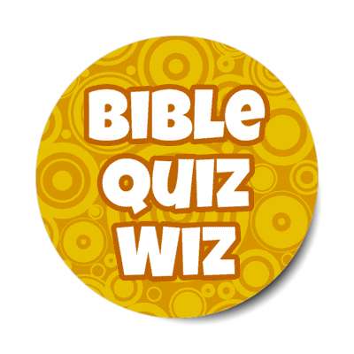 bible quiz wiz fun rhyme orange stickers, magnet