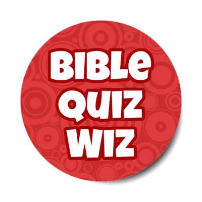 bible quiz wiz fun rhyme red stickers, magnet